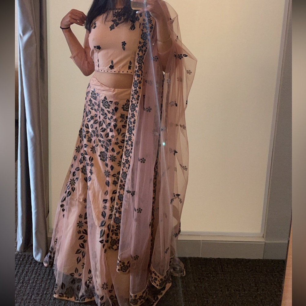 2 Piece Mesh Lehenga Set